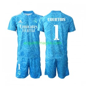 Divisa di Calcio Real Madrid Courtois 1 Portiere Bambino Prima 2022/2023